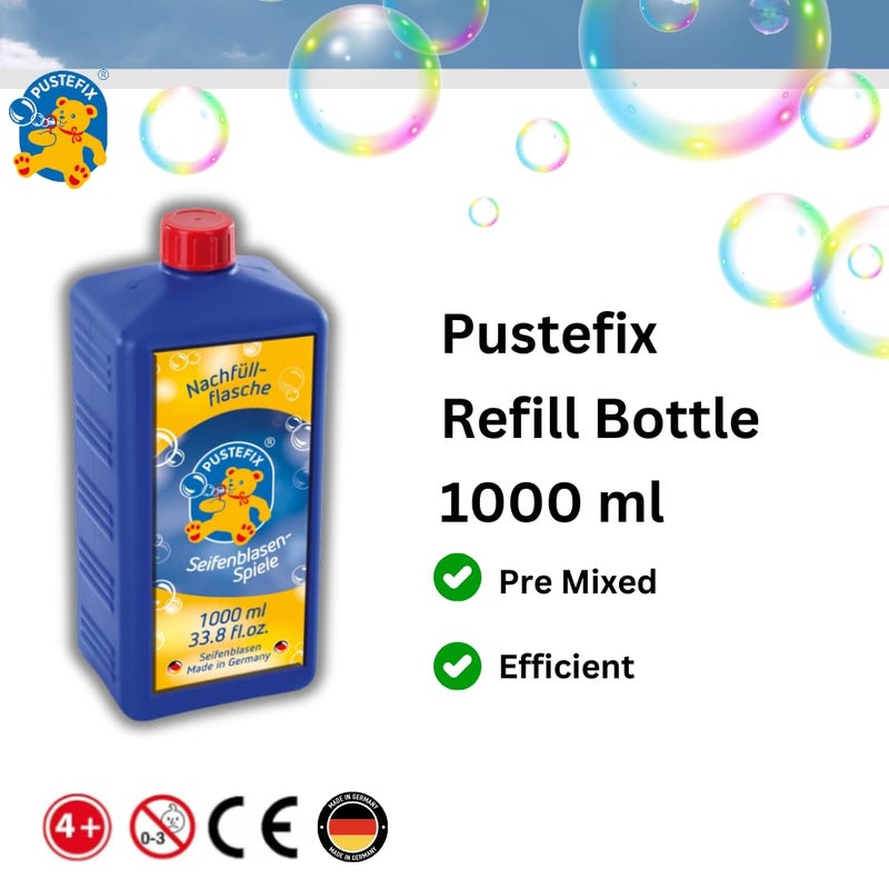 PUSTEFIX 33.8 oz Refill Bottle of Pustefix Liquid Bubble Blowing Soap Solution, 1000ml - Image 4